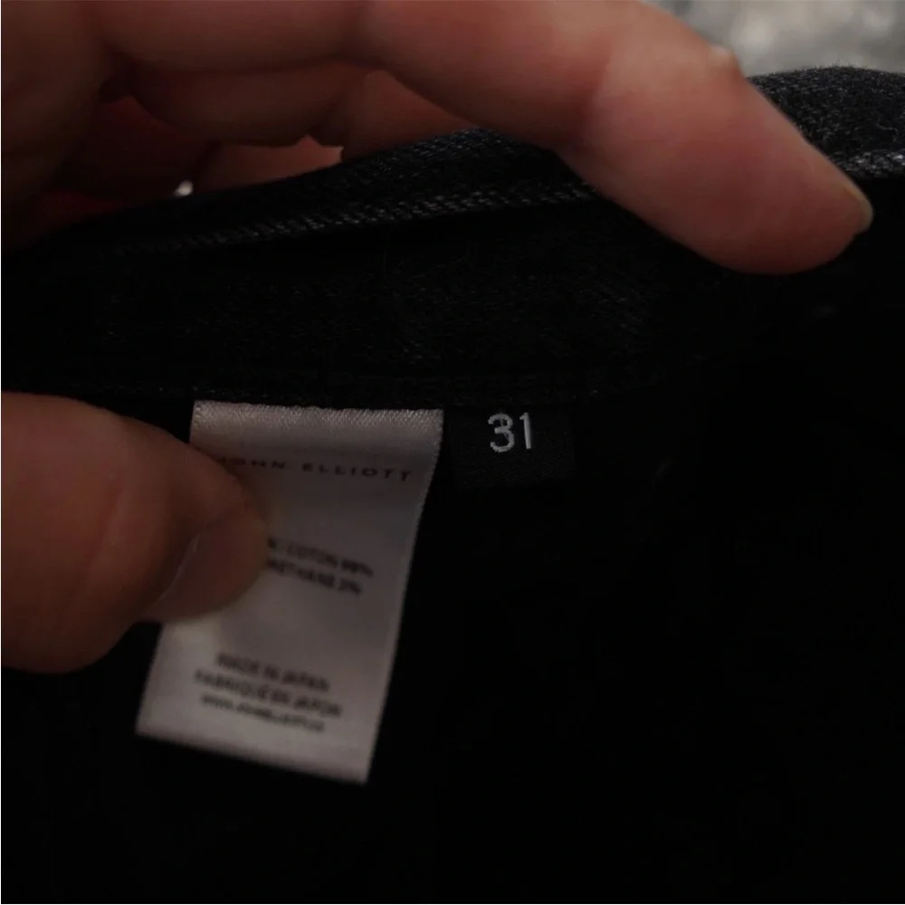 John Elliott Mens Size 31 The Cast 2 Carbon Black Slim Tapered Jeans Japan Made